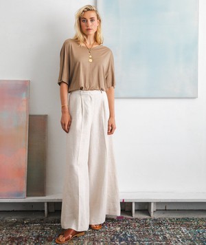 Clay pants Linen - Last size: 42 from Mon Col Anvers