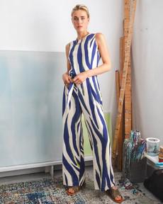 Rosas jumpsuit Blue zebra via Mon Col Anvers