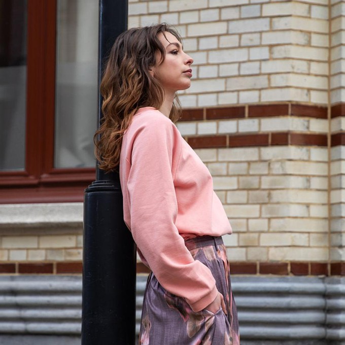 Sweater Lobster pink Organic cotton from Mon Col Anvers