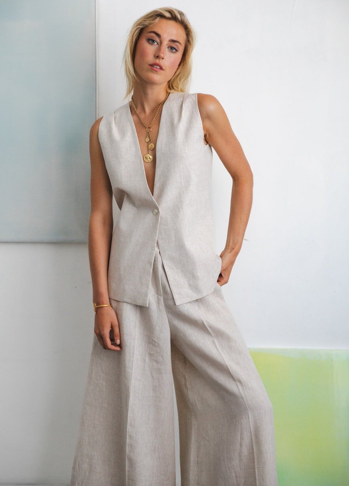 Clay pants Linen - Last size: 42 from Mon Col Anvers