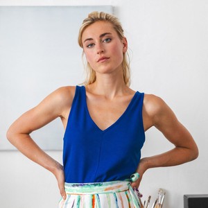 Summer top Royal blue - Last size: XL from Mon Col Anvers