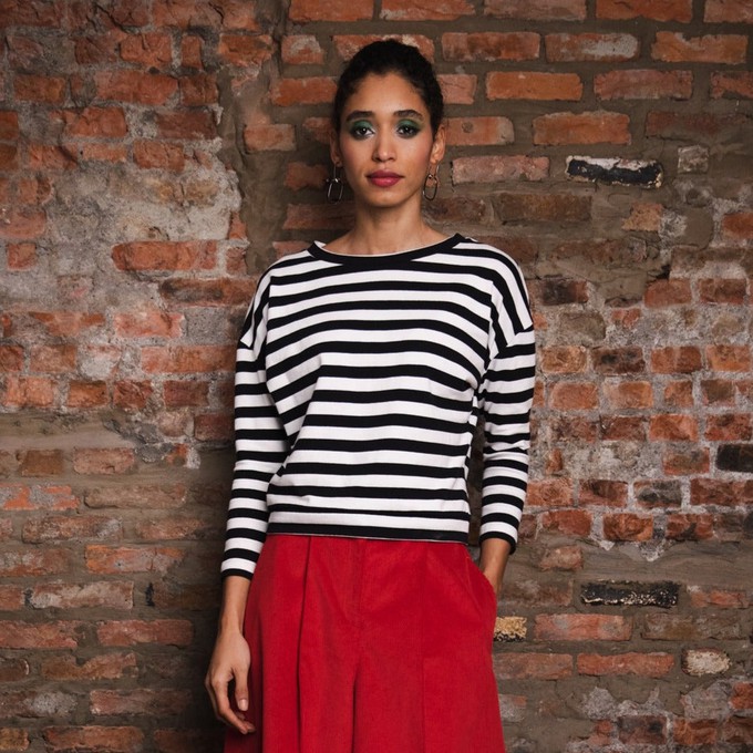 Pia pull Stripes (organic cotton) from Mon Col Anvers