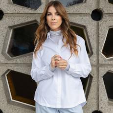 Pixie blouse White dotted via Mon Col Anvers