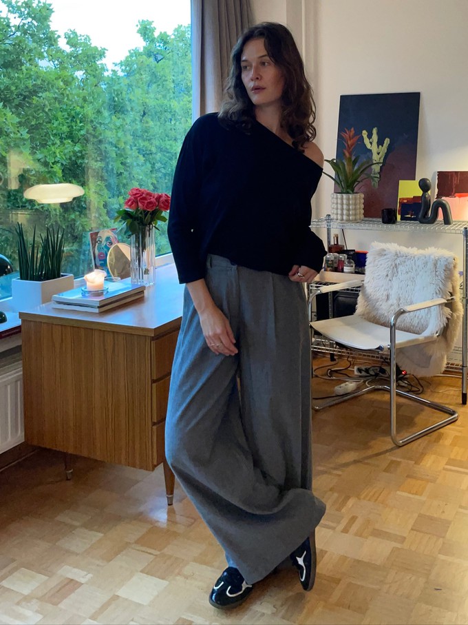 Clio pants Twill grey from Mon Col Anvers Clio pants Twill grey from Mon Col Anvers