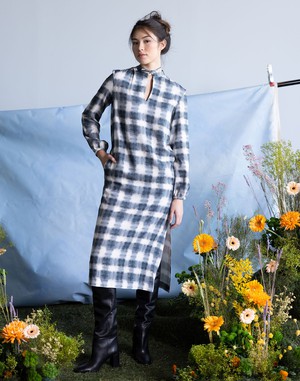 Sol dress Black checks from Mon Col Anvers