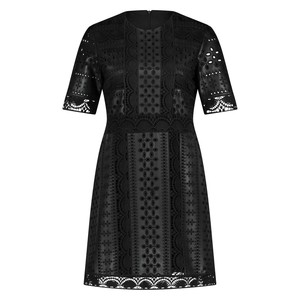 FAUX LEATHER FLORAL MIDI DRESS from MONIQUE SINGH