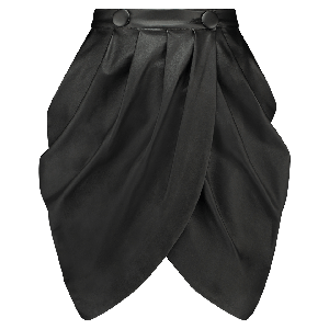 FAUX LEATHER DRAPED SKIRT from MONIQUE SINGH