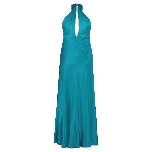 TEAL SILK DRESS from MONIQUE SINGH