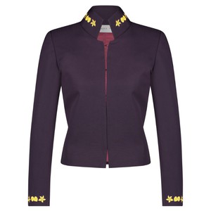 FLOWER EMBROIDERED GABARDINE JACKET from MONIQUE SINGH