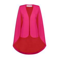 HOT PINK CAPE JACKET via MONIQUE SINGH