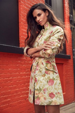 ROMANTIC FLOWERBED JACQUARD COAT from MONIQUE SINGH