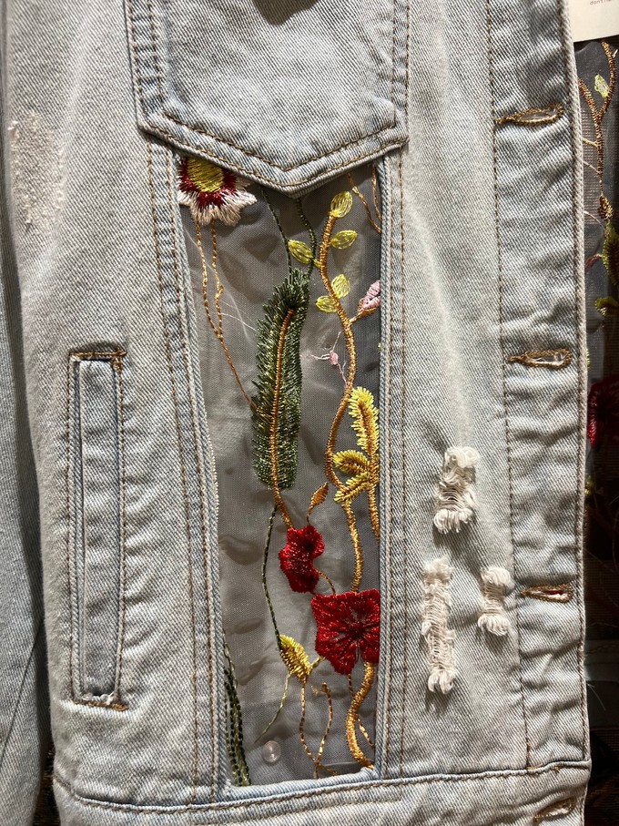 Upcycled Laced Denim Jacket from MPIRA