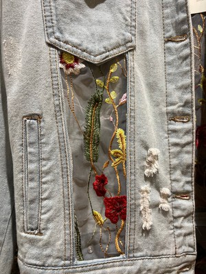 Upcycled Laced Denim Jacket from MPIRA