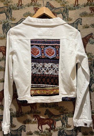 Upcycled White Denim Jacket from MPIRA