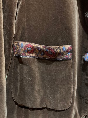 Brown Velvet Upcycled Blazer from MPIRA