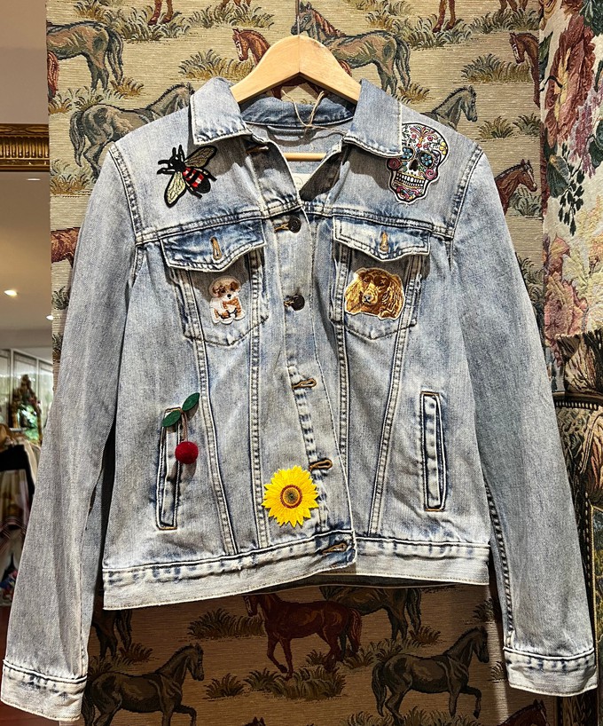 Upcycled Denim Jacket With Badges from MPIRA