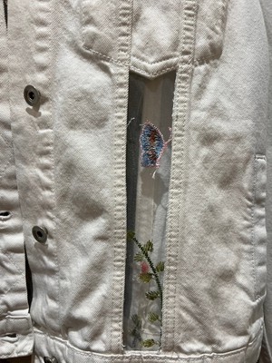 Upcycled White Denim Laced Jacket from MPIRA