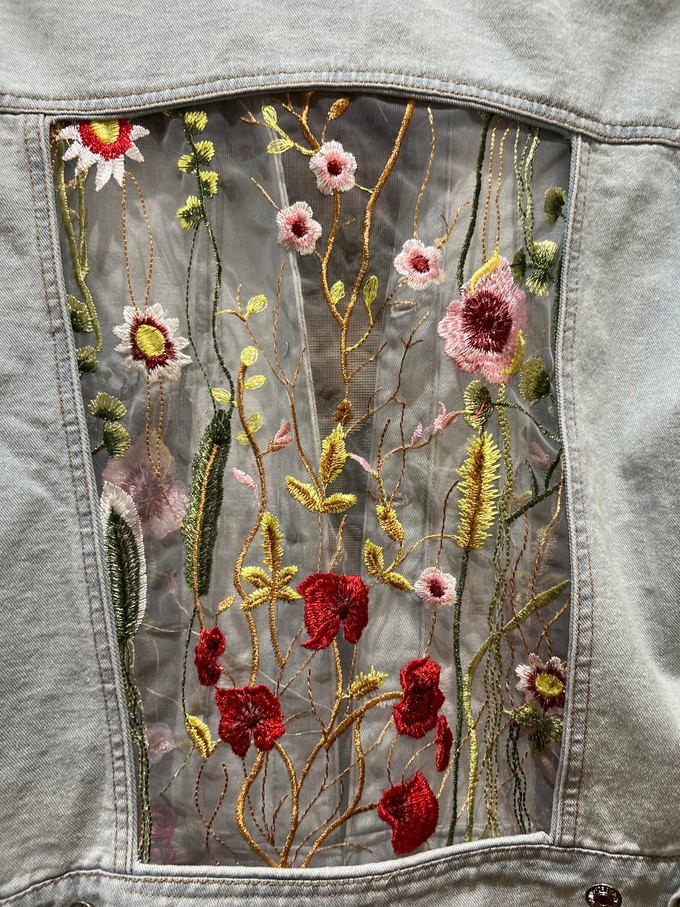 Upcycled Laced Denim Jacket from MPIRA