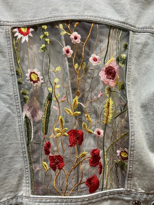 Upcycled Laced Denim Jacket from MPIRA