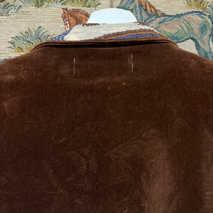 Brown Velvet Upcycled Blazer from MPIRA