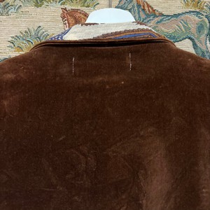 Brown Velvet Upcycled Blazer from MPIRA