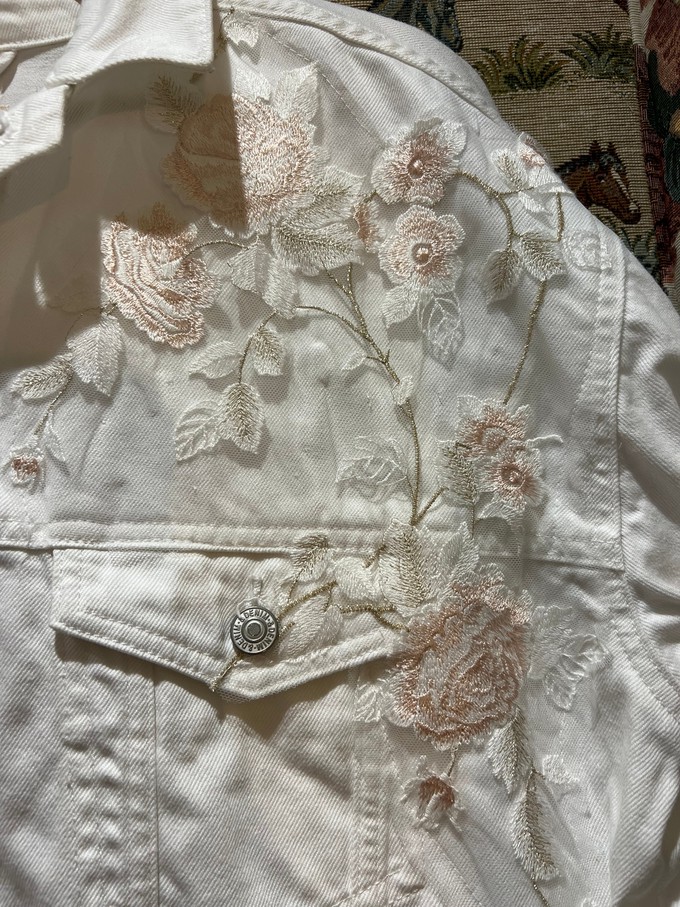 Upcycled White Denim Jacket from MPIRA