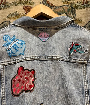 Upcycled Denim Jacket With Badges from MPIRA