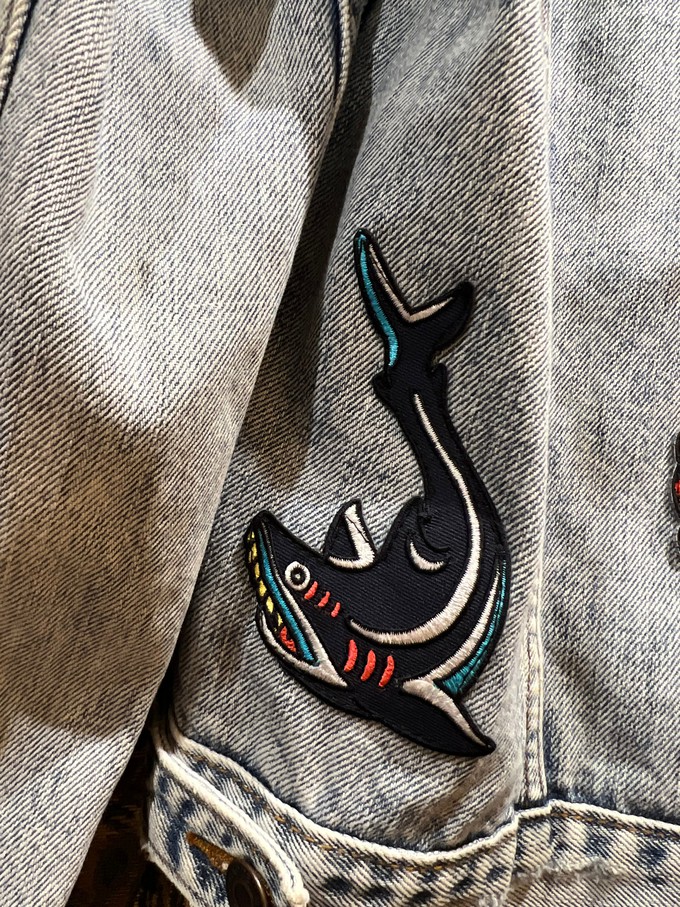 Upcycled Denim Jacket With Badges from MPIRA