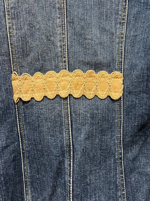 Upcycled Denim Blazer With Vintage Trims from MPIRA