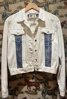 Upcycled White Denim Jacket via MPIRA