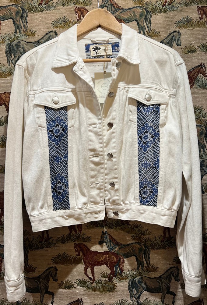 Upcycled White Denim Jacket from MPIRA