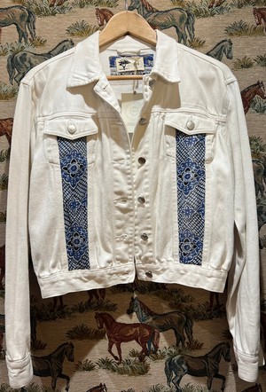 Upcycled White Denim Jacket from MPIRA