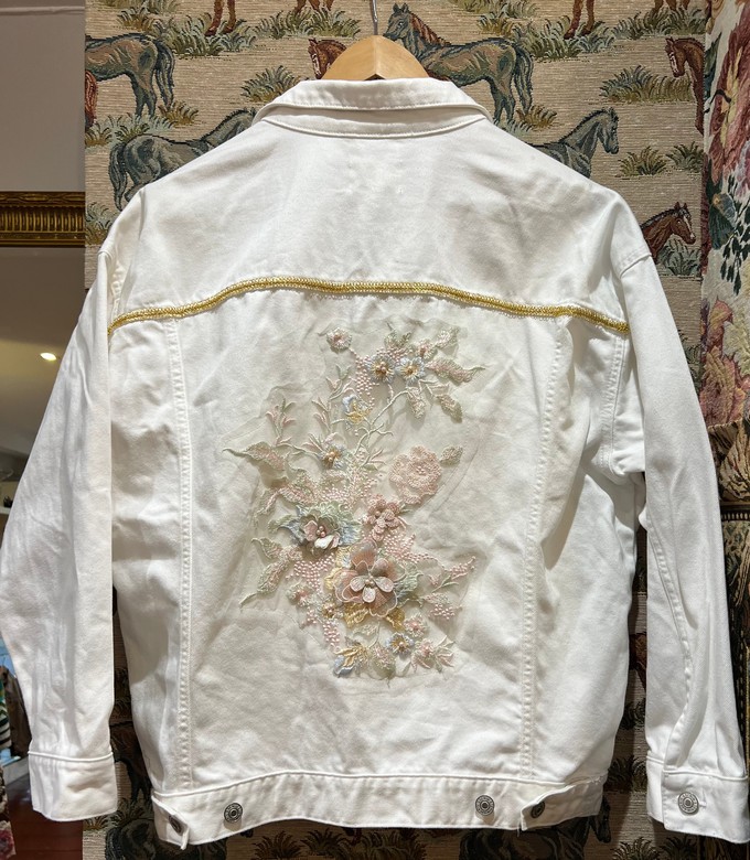 Upcycled White Denim Jacket from MPIRA
