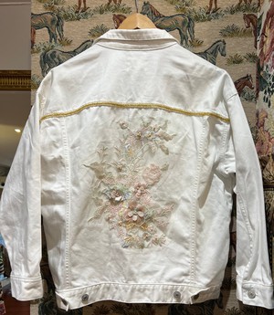 Upcycled White Denim Jacket from MPIRA