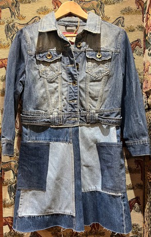 Long Upcycled Denim Coat from MPIRA
