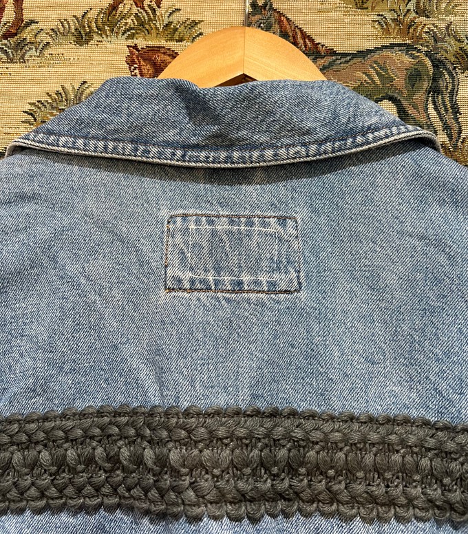Upcycled Loose Denim Jacket With Tapestry from MPIRA