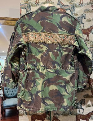 Upcycled genuine camo jacket from MPIRA
