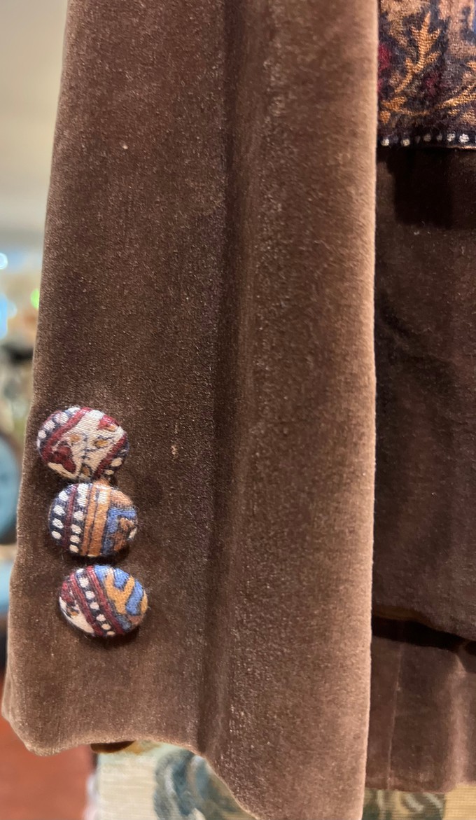 Brown Velvet Upcycled Blazer from MPIRA