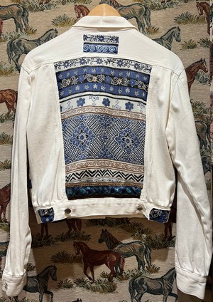 Upcycled White Denim Jacket from MPIRA