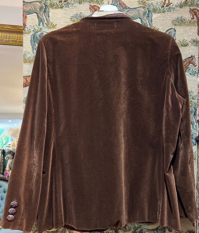 Brown Velvet Upcycled Blazer from MPIRA