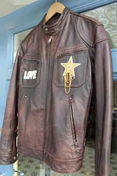 100% Leather vintage Upcycled  Levi Casual Jacket via MPIRA