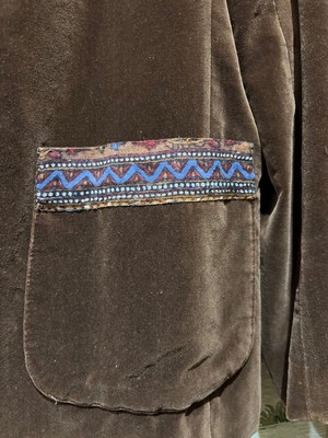 Brown Velvet Upcycled Blazer from MPIRA