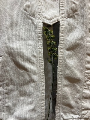 Upcycled White Denim Laced Jacket from MPIRA