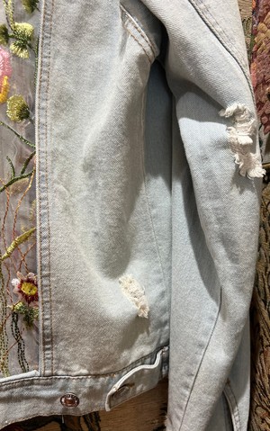 Upcycled Laced Denim Jacket from MPIRA