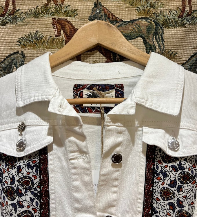 Upcycled White Denim Jacket from MPIRA