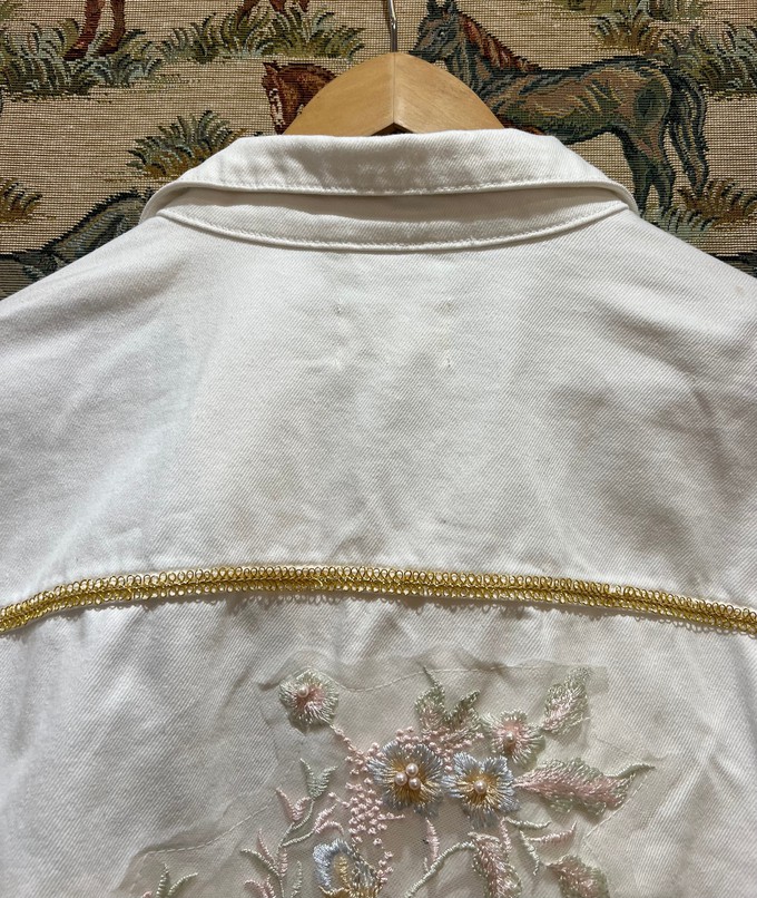 Upcycled White Denim Jacket from MPIRA