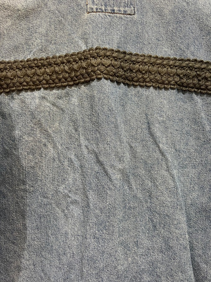 Upcycled Loose Denim Jacket With Tapestry from MPIRA