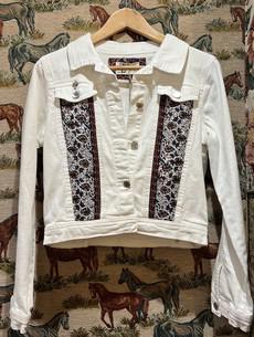 Upcycled White Denim Jacket via MPIRA