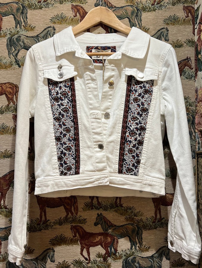 Upcycled White Denim Jacket from MPIRA