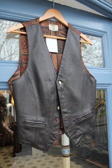 Upcycled Leather Waistcoat via MPIRA